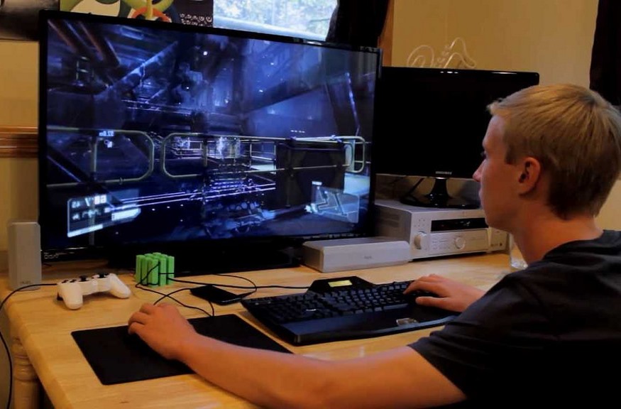 man playing game